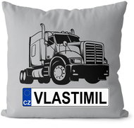 Impar SPZ se jménem, černý kamion, Vlastimil - Pillow