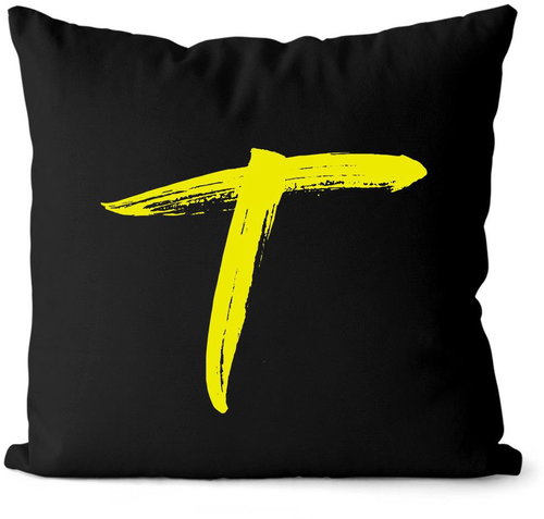 Impar letter T, initials yellow - Pillow - Main image