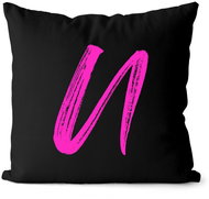 Impar letter U, colour initials pink - Pillow
