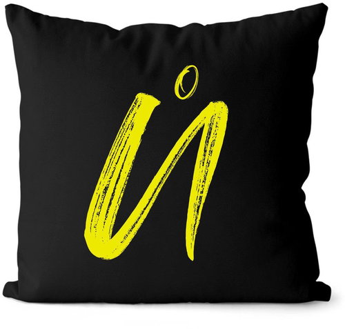 Impar písmeno Ů, barva iniciály žlutá - Pillow - Main image