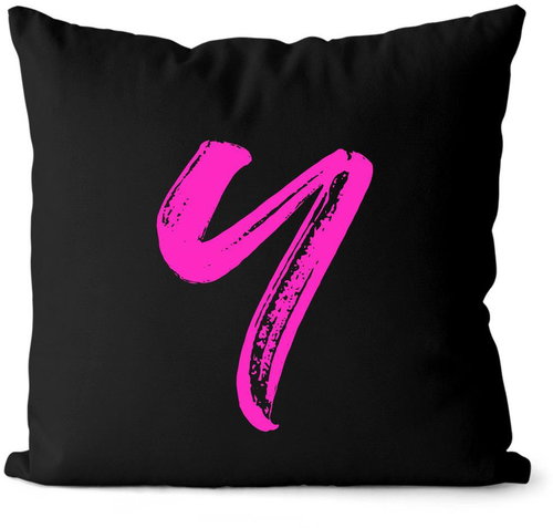 Impar písmeno Y, barva iniciály růžová - Pillow - Main image
