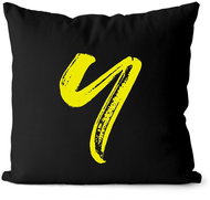 Impar písmeno Y, barva iniciály žlutá - Pillow