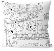 Impar s omalovánkou Dinosauří vláček - Pillow