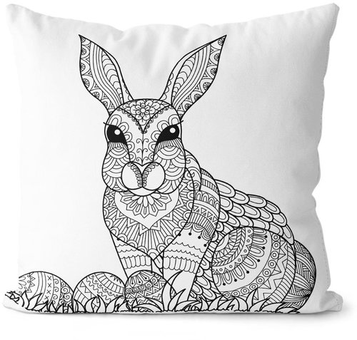 Impar with colouring page Rabbit - Pillow - Main image