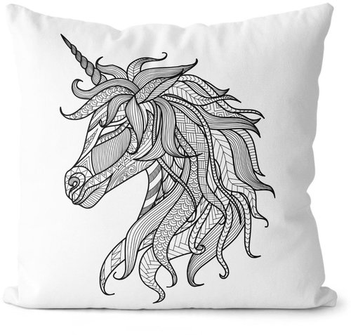Impar with Unicorn colouring book - Pillow - Main image