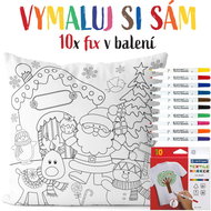 Impar with colouring page Christmas atmosphere - Pillow