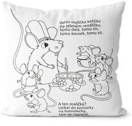 Impar with colouring page She cooked the mouse - Pillow