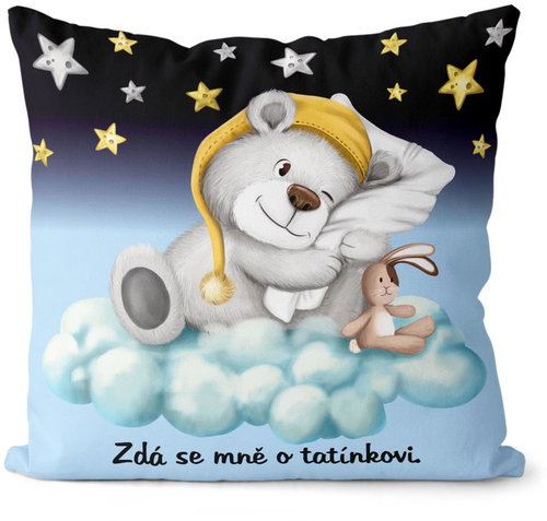 IMPAR Zdá se mně o tatínkovi – modrá - Pillow - Main image