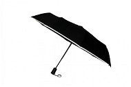 Schwarzwolf Crux skládací deštník s reflexním páskem a karabinou černý - Deštník
