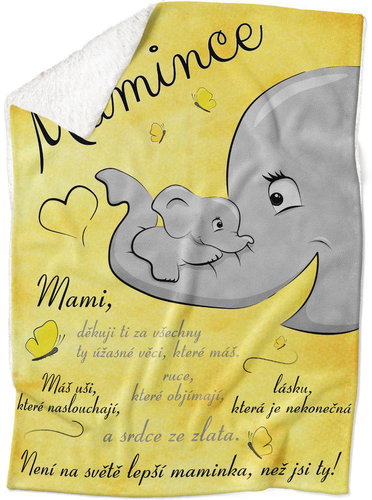 IMPAR Lambskin blanket for my mother (elephants) - Blanket - Main image