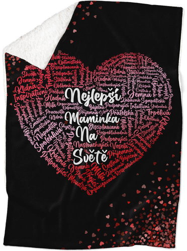 IMPAR Lambskin blanket Heart for mom - Blanket - Main image