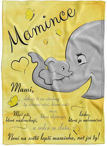 IMPAR Fleece blanket for my mother (elephants) - Blanket - Main image