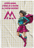 IMPAR Fleece blanket Supermom black - Blanket