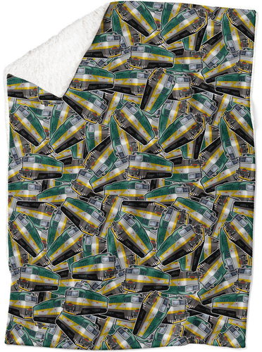 IMPAR Lambskin blanket Braille green pattern - Blanket - Main image
