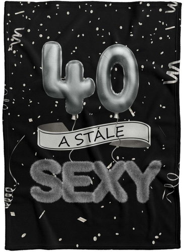 IMPAR Fleece blanket Still sexy - Black - 40 years old - Blanket - Main image