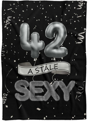 IMPAR Fleece blanket Still sexy - Black - 42 years old - Blanket - Main image