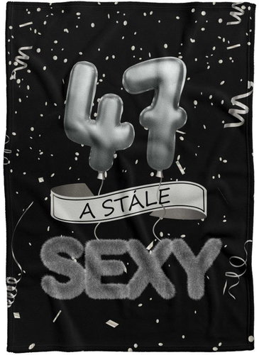 IMPAR Fleece blanket Still sexy - Black - 47 years old - Blanket - Main image