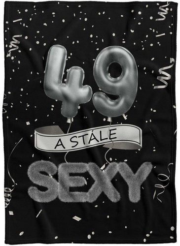IMPAR Fleece blanket Still sexy - Black - 49 years old - Blanket - Main image