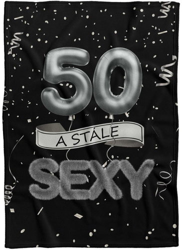 IMPAR Fleece blanket Still sexy - Black - 50 years - Blanket - Main image