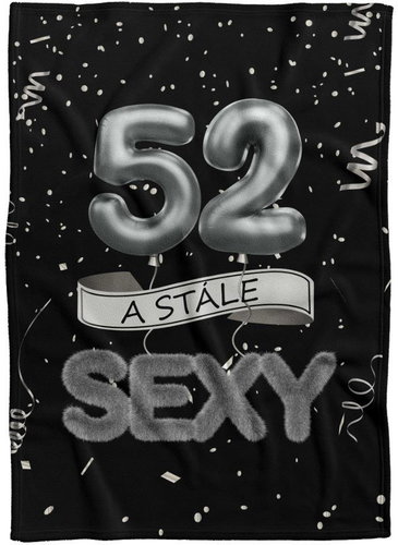 IMPAR Fleece blanket Still sexy - Black - 52 years old - Blanket - Main image