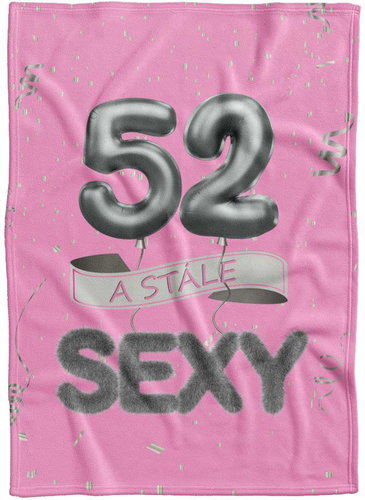 IMPAR Fleece blanket Still sexy - Pink - 52 years old - Blanket - Main image