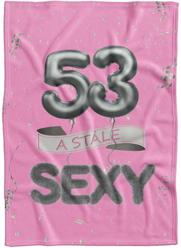 IMPAR Fleece blanket Still sexy - Pink - 53 years old - Blanket - Main image