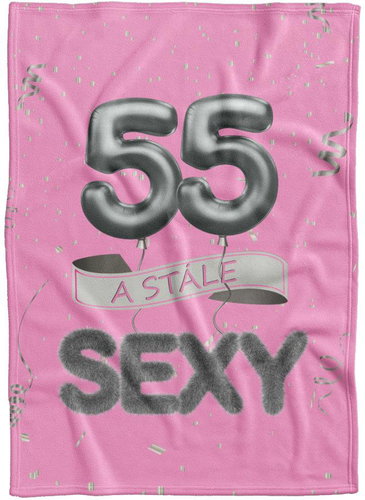 IMPAR Fleece blanket Still sexy - Pink - 55 years old - Blanket - Main image