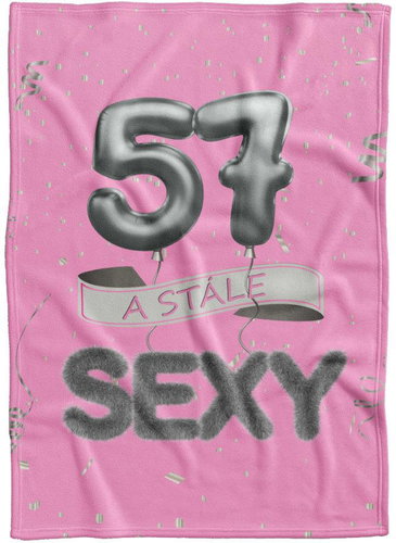 IMPAR Fleece blanket Still sexy - Pink - 57 years old - Blanket - Main image