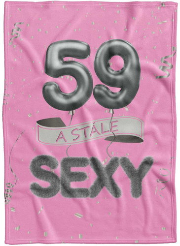 IMPAR Fleece blanket Still sexy - Pink - 59 years old - Blanket - Main image
