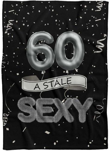 IMPAR Fleece blanket Still sexy - Black - 60 years - Blanket - Main image