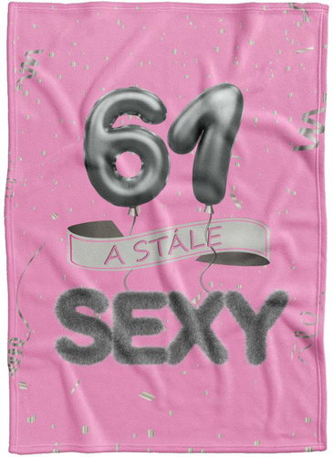 IMPAR Fleece blanket Still sexy - Pink - 61 years old - Blanket - Main image