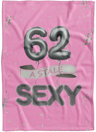 IMPAR Fleece blanket Still sexy - Pink - 62 years old - Blanket - Main image