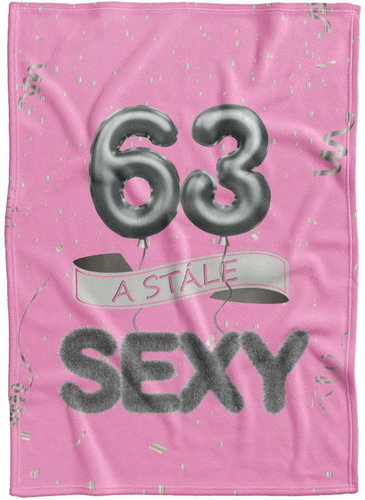 IMPAR Fleece blanket Still sexy - Pink - 63 years old - Blanket - Main image
