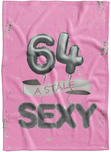 IMPAR Fleece blanket Still sexy - Pink - 64 years old - Blanket - Main image