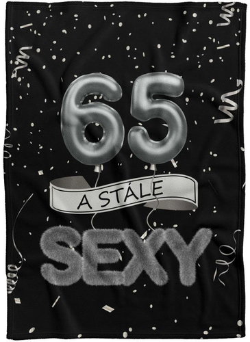IMPAR Fleece blanket Still sexy - Black - 65 years old - Blanket - Main image