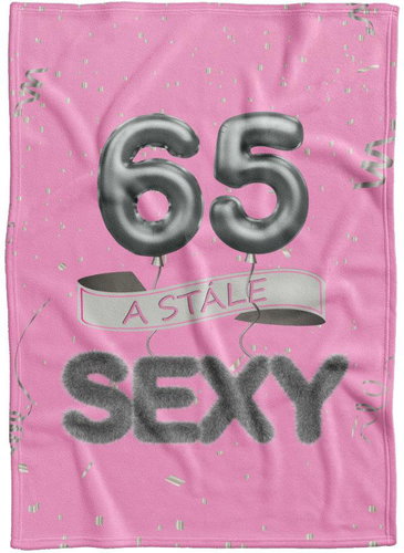 IMPAR Fleece blanket Still sexy - Pink - 65 years old - Blanket - Main image