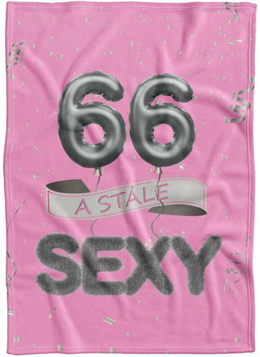 IMPAR Fleece blanket Still sexy - Pink - 66 years old - Blanket - Main image