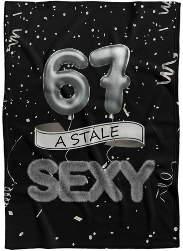 IMPAR Fleece blanket Still sexy - Black - 67 years old - Blanket - Main image