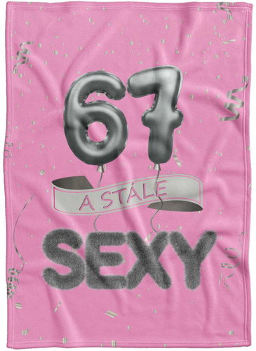 IMPAR Fleece blanket Still sexy - Pink - 67 years old - Blanket - Main image