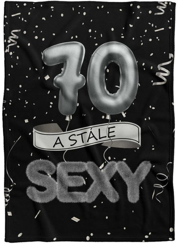 IMPAR Fleece blanket Still sexy - Black - 70 years - Blanket - Main image