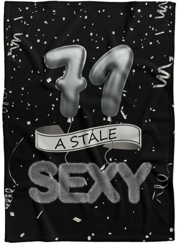 IMPAR Fleece blanket Still sexy - Black - 71 years old - Blanket - Main image