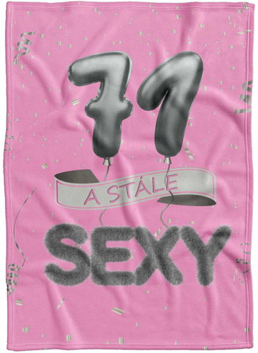 IMPAR Fleece blanket Still sexy - Pink - 71 years old - Blanket - Main image