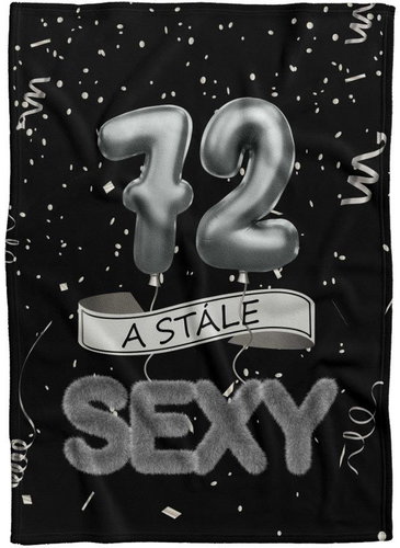 IMPAR Fleece blanket Still sexy - Black - 72 years old - Blanket - Main image