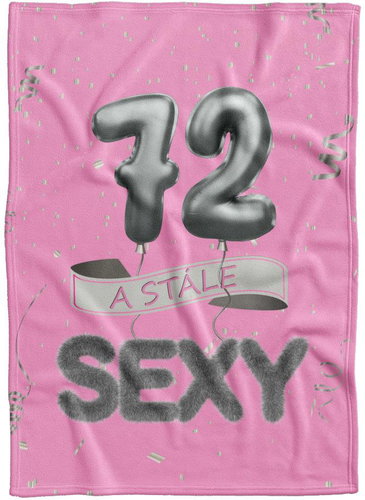 IMPAR Fleece blanket Still sexy - Pink - 72 years old - Blanket - Main image