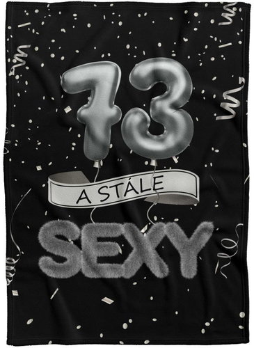 IMPAR Fleece blanket Still sexy - Black - 73 years old - Blanket - Main image