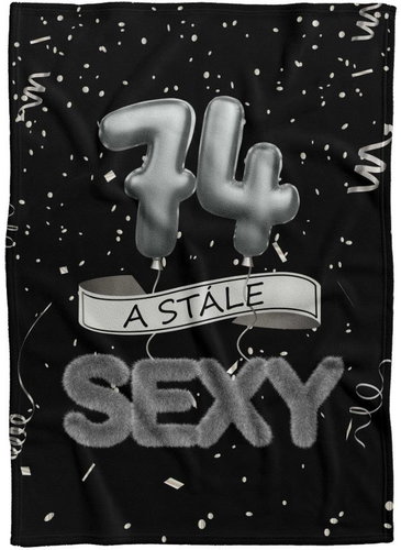 IMPAR Fleece blanket Still sexy - Black - 74 years old - Blanket - Main image