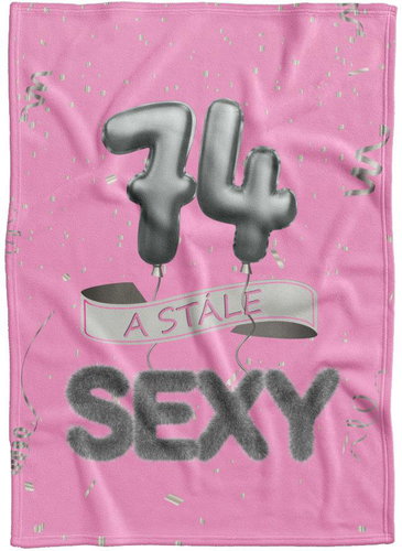 IMPAR Fleece blanket Still sexy - Pink - 74 years old - Blanket - Main image