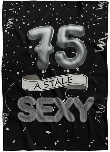 IMPAR Fleece blanket Still sexy - Black - 75 years old - Blanket - Main image