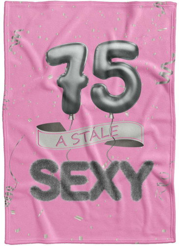 IMPAR Fleece blanket Still sexy - Pink - 75 years old - Blanket - Main image