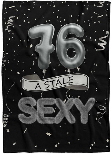 IMPAR Fleece blanket Still sexy - Black - 76 years old - Blanket - Main image